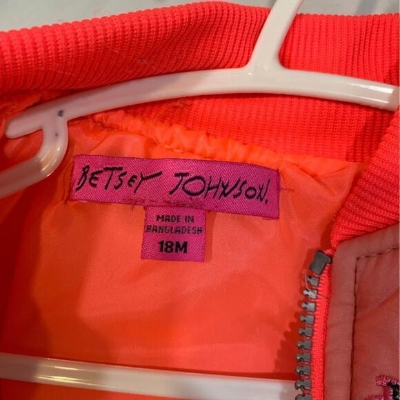 Copy - BETSEY JOHNSON baby puffer jacket. Size 18 months. Neon pink. Adorable!! - Picture 8 of 10